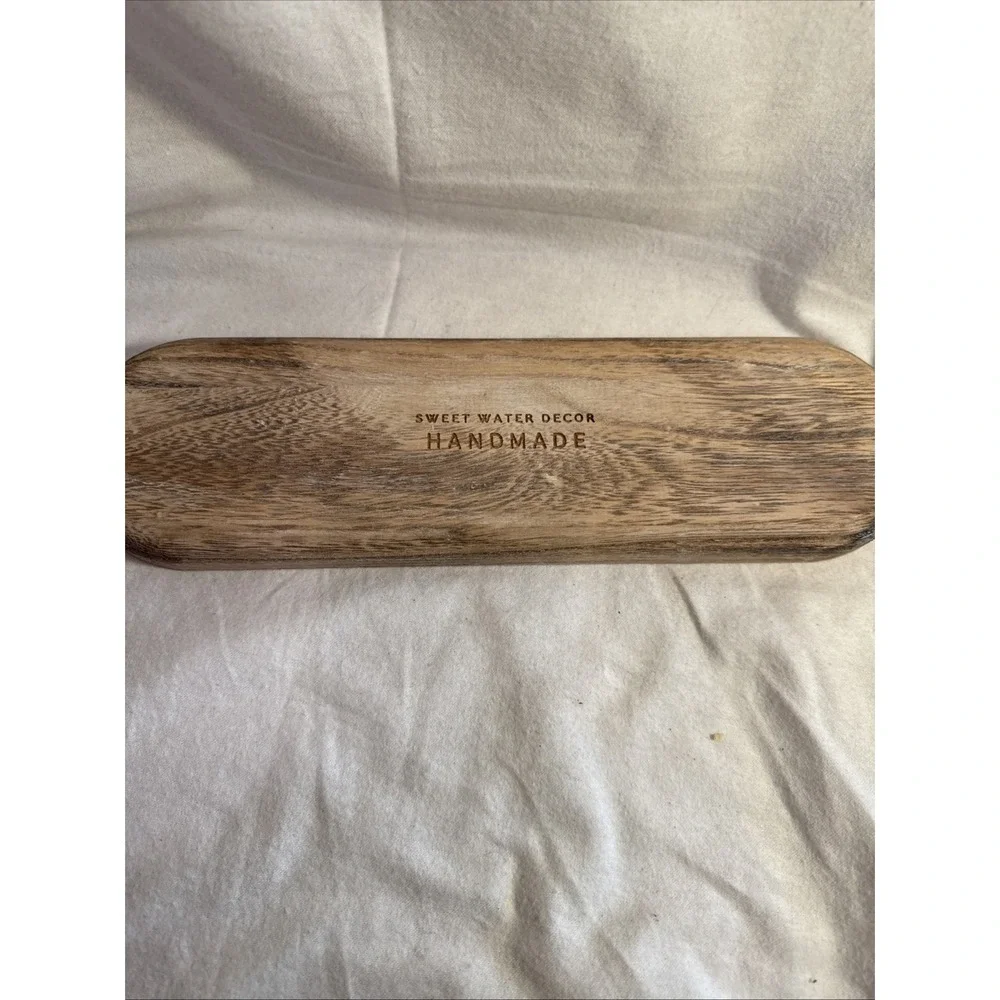 Sweet Water Decor Rustic Wood Tray for Home Kitchen Bathroom Caddy‎ 14 X 4